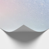 Eleganter, moderner, ombre blauer Glitzer Regenbog Geschenkpapier (Ecke)