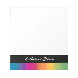 Eleganter moderner Ombre-Farbenverlauf Regenbogen Notizblock