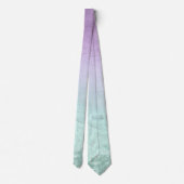 Eleganter moderner ombre lila & mint Glitzer Marmo Krawatte (Rückseite)