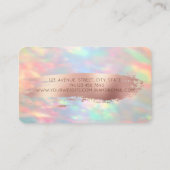 Eleganter moderner, opeller, Rose Gold Pinselstric Visitenkarte (Rückseite)