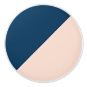 eleganter, moderner pastellfarbener, blauer Farbbl Keramikknauf (Vorderseite)