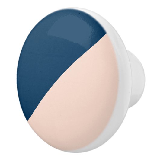 eleganter, moderner pastellfarbener, blauer Farbbl Keramikknauf (Rechts)