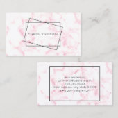 eleganter, moderner pastellrosa und weißer Imitat Visitenkarte (Vorne/Hinten)