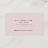 Eleganter moderner Personalisierter Name Rosa Salo Visitenkarte (Rückseite)