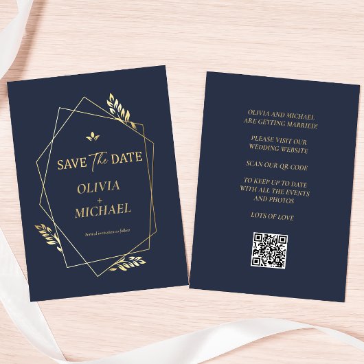 Eleganter moderner QR-Code für Hochzeiten speicher Save The Date