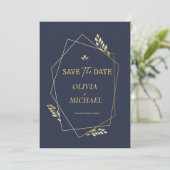 Eleganter moderner QR-Code für Hochzeiten speicher Save The Date (Stehend Vorderseite)