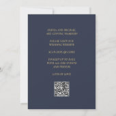 Eleganter moderner QR-Code für Hochzeiten speicher Save The Date (Rückseite)