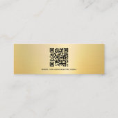 Eleganter moderner QR-Code Gold - Erstellen Sie Ih Mini Visitenkarte (Rückseite)