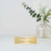 Eleganter moderner QR-Code Gold - Erstellen Sie Ih Mini Visitenkarte (Stehend Vorderseite)