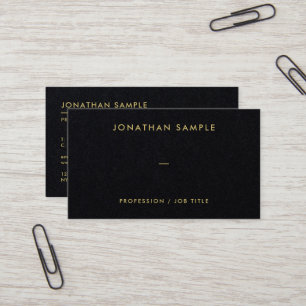 Eleganter moderner QR Code Premium Black Luxury Visitenkarte
