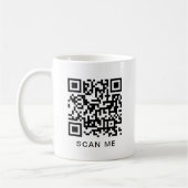 Eleganter moderner QR-Code Scan Me Erstelle Deinen Kaffeetasse (Links)