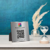 Eleganter, moderner QR-Code-Silver für das benutze Fotoplatte (InSitu)