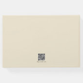 Eleganter, moderner Qr-Foto Gästebuch (Rückseite)