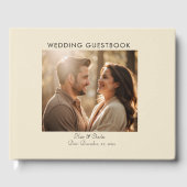 Eleganter, moderner Qr-Foto Gästebuch (Vorderseite)
