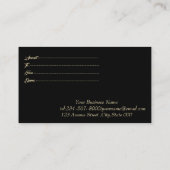 Eleganter moderner Rahmen, Gold Confetti Black Rabattkarte (Rückseite)