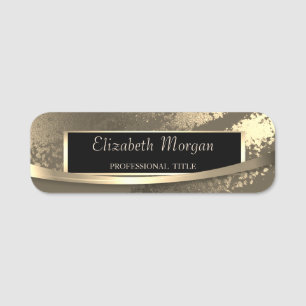 Eleganter, moderner Rahmen Gold Namensschild