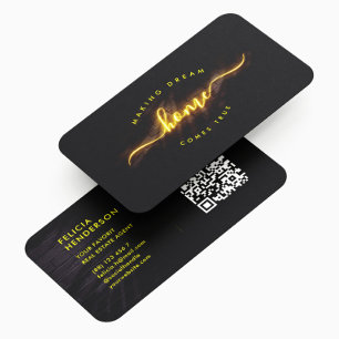 Eleganter moderner Real Anwesen Agent Realtor QR Visitenkarte