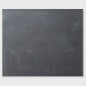 Eleganter, moderner Real Chalkboard Schwarz Geschenkpapier (Flach)
