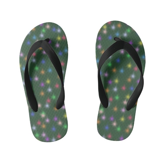 Eleganter moderner Regenbogen farbiger Gradientens Kinderbadesandalen (Fußbett)