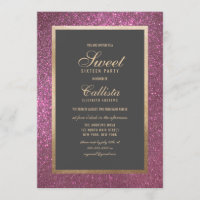 Eleganter moderner rosa Glitzer dicker Border Swee
