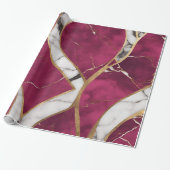 Eleganter moderner Rosa, Gold, weißer Marmor Luxus Geschenkpapier (Ungerollt)