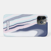 Eleganter moderner, rosa weißer Marmor Case-Mate iPhone Hülle (Rückseite (Horizontal))