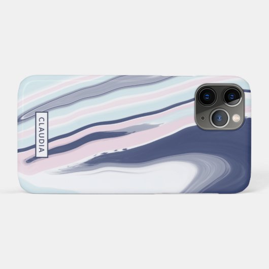 Eleganter moderner, rosa weißer Marmor Case-Mate iPhone Hülle (Rückseite (Horizontal))