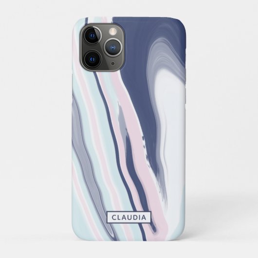 Eleganter moderner, rosa weißer Marmor Case-Mate iPhone Hülle (Rückseite)
