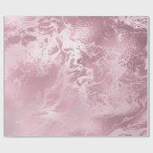 Eleganter, moderner, rosafarbener Goldmarmor Geschenkpapier (Flach)