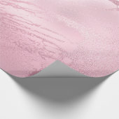 Eleganter, moderner, rosafarbener Goldmarmor Geschenkpapier (Ecke)