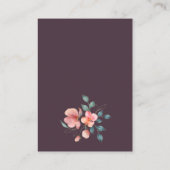 Eleganter moderner rosafarbener und goldblütiger W Begleitkarte (Rückseite)