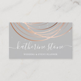 Eleganter moderner Rose Gold & Graue Veranstaltung Visitenkarte