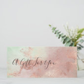 Eleganter moderner Rose-Goldmaktist (Stehend Vorderseite)