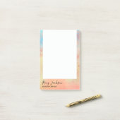 Eleganter moderner Rose-Goldmaktist Post-it Klebezettel (Auf Schreibtisch)