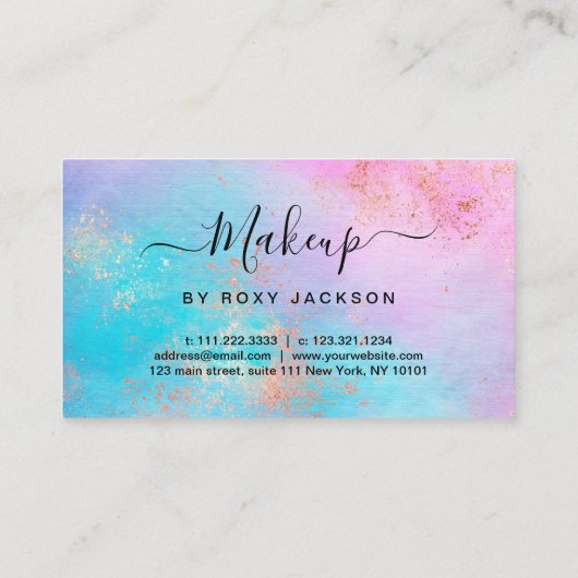 Eleganter moderner Rose-Goldmaktist Treuekarte (Rückseite)