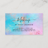 Eleganter moderner Rose-Goldmaktist Visitenkarte (Rückseite)