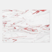 Eleganter moderner, roter, goldgrüner Marmor Geschenkpapier Set (Vorderseite 2)