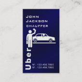 Eleganter moderner Royal Blue QR Code Chauffeur Visitenkarte (Vorderseite)