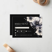 Eleganter moderner RSVP Mitteilungskarte (Vorderseite/Rückseite Beispiel)