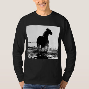 Eleganter moderner Running Ross Pop Art Template T-Shirt
