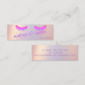 Eleganter moderner schicker Glitzer Lashes Mini Visitenkarte (Vorne/Hinten)