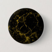 eleganter, moderner schicker schwarz-goldener Marm Button (Vorderseite)
