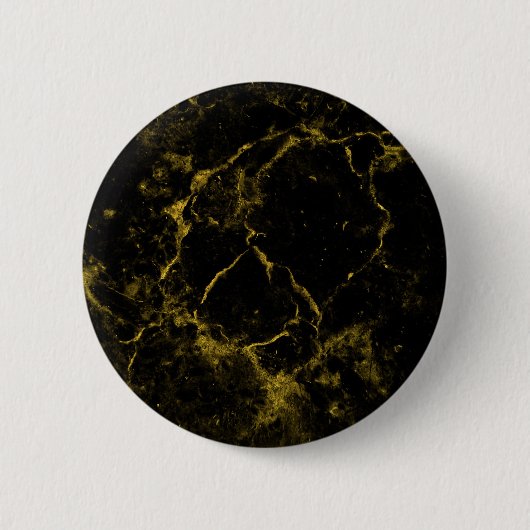 eleganter, moderner schicker schwarz-goldener Marm Button (Vorderseite)