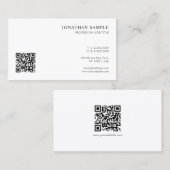 Eleganter, moderner, schlanker Entwurf QR-Code Visitenkarte (Vorne/Hinten)