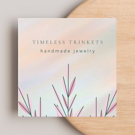 Eleganter moderner Schmuckdesigner Boho Quadratische Visitenkarte