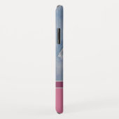 Eleganter moderner Schnauzer mit Fuchsia Monogram  Case-Mate iPhone Hülle (Hinten/Rechts)