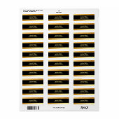 Eleganter moderner Schwarz-Gold-Einfaches Template (Vorne)