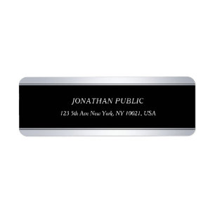 Eleganter moderner Schwarz Silver Italic Text Schr