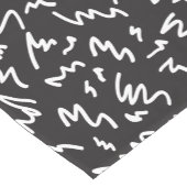 Eleganter moderner Schwarz-Weiß Tischläufer (Ecke)