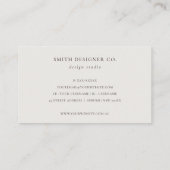 Eleganter, moderner schwarzer Blattstiefel, tropis Visitenkarte (Rückseite)